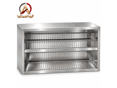 کابینت دیواری استیل آبچکان دار دو طبقه 